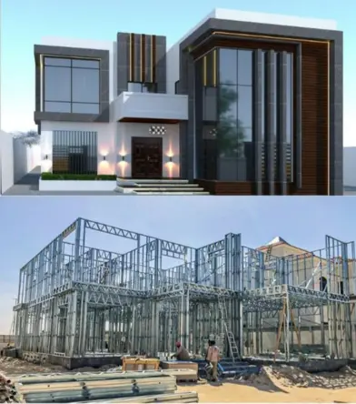 Innovative design solution provided by a trusted PEB contractor, showcasing a multi-story Building Innovative design solution provided by a trusted PEB contractor, showcasing a multi-story Building